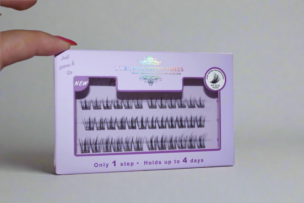 Natural Wispy Press-On Lash Clusters Luxuryqueenlashes