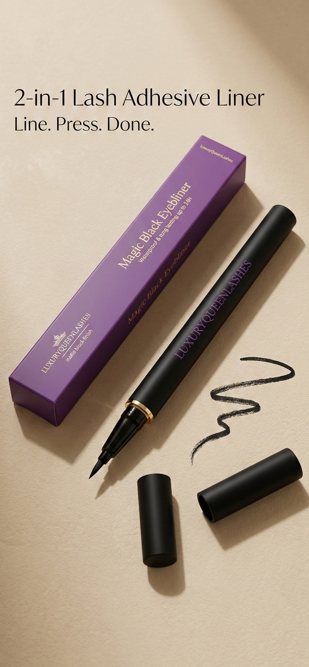 Luxuryqueenlashes - magic black & clear eyeliner - wimper lijm - adhesive eyeliner - waterproof Luxuryqueenlashes