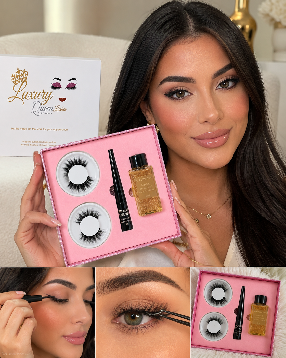 Magnetische Wimpers Set – The Daily & Glam Box Luxuryqueenlashes