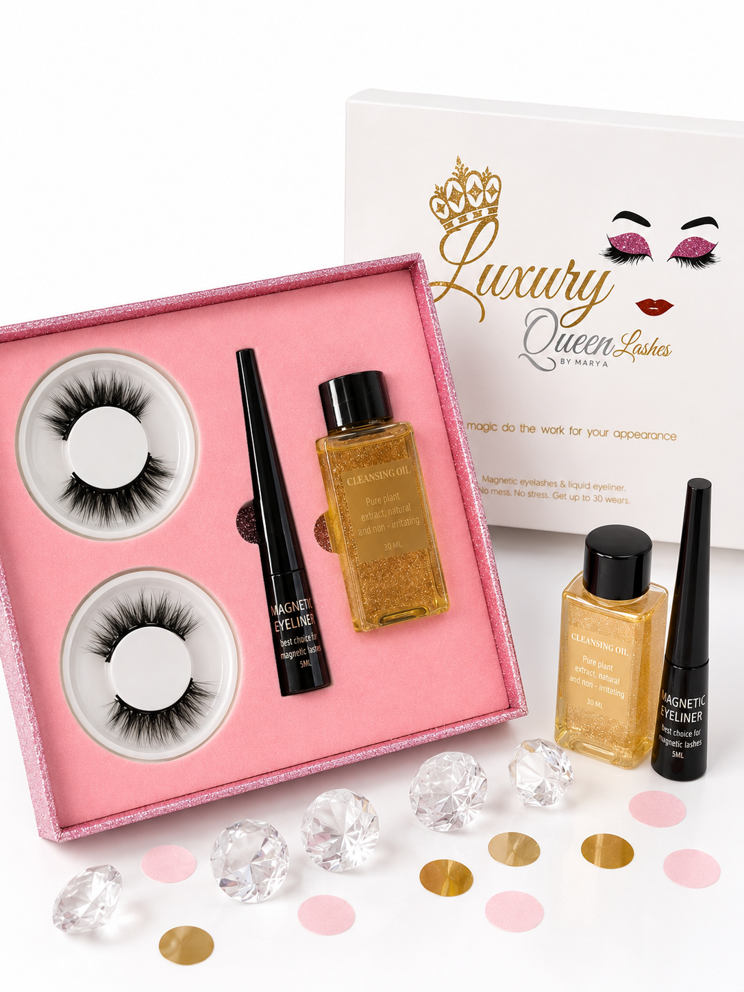 Magnetische Wimpers Set – The Daily & Glam Box Luxuryqueenlashes
